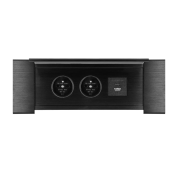 GNIAZDO MEBLOWE PODWÓJNE ORNO OR-GM-9048/B KABEL 1,5m 2xUSB